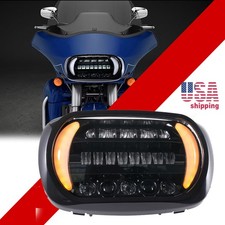 For Harley Road Glide 1998-2013 Dual LED Headlights Hi/Lo DRL Turn Signal Lights picture