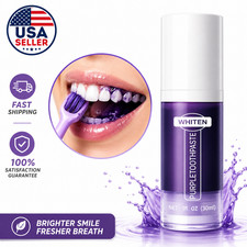 V34 Purple Teeth Whitening Toothpaste 30ml Color Corrector Bright Smile Fresh picture