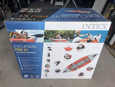 Intex Excursion Pro K1 One-Person Fishing Inflatable Kayak Boat Set picture