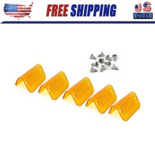 Fits Lund Visor Cab Moon Sun Replacement Light Lens Lenses Amber Orange- 5PCS picture