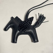 Hermes Pegasus PM Bag Charm Alligator Black Gloss Accessory Milo Lambskin Noir picture