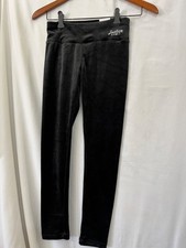 NEW Justice Girls Black Full Velour Length Leggings Size M 10, L 12-14 picture