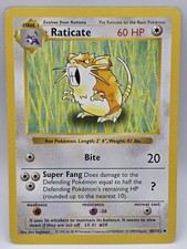 Pokémon Base Set Shadowless Raticate 40/102 LP Lightly Played WOTC Vintage picture