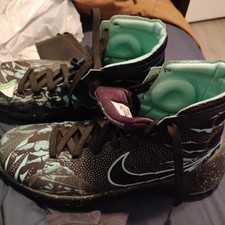 Nike Hyperdunk 2015 PRM Black Green Glow Anthracite Lace Up High Top Sneakers picture