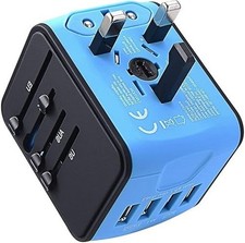 International Travel Adapter Universal Power Adapter Worldwide All in 1 , 4USB-A picture