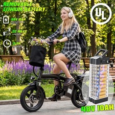 560W Folding Electric Bike for Adults & Teens 14'' Commuting EBike 24MPH 32Miles picture
