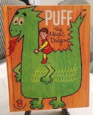 Vintage 1965 Puff the Magic Dragon Wonder Book ~ #851 ~ Hardcover Washable Cover picture