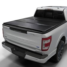 Hard Folding Truck Bed Tonneau Cover |Fits 15 - 26 Ford F-150 6'5