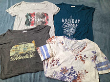 Maurices Women's Graphic & Floral T-Shirts, Multicolor Lot of 4, XS picture