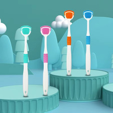 Reusable Silicone Tongue Scraper Brush 1/4pcs Washable Tongue Cleaning Tool  picture