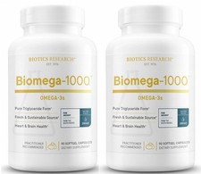 Biotics Research Biomega-1000 Omega-3 Fish Oil 1000mg 90 Softgels 2-Pack Bundle picture