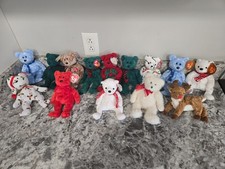 Authentic beanie babies christmas lot Of 14 Retired  picture