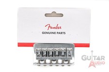 Genuine Fender Stratocaster Strat Hardtail Non-Tremolo Bridge Assembly - CHROME picture