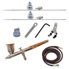 TG-3AS Paasche Talon Double Action Gravity Feed Airbrush w/3 Heads & Fan Aircap picture