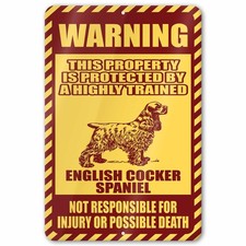 Property Protected by English Cocker Spaniel Sign picture
