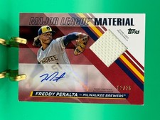 2024 TOPPS - FREDDY PERALTA - MAJOR LEAGUE MATERIAL AUTOGRAPHS RED #/25 picture