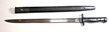 WWI Original British Pattern M1907 Rifle Bayonet with Leather Sheath - 10 '16 picture