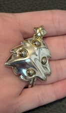 Givenchy Signed Vintage Pin Brooch Silver Gold Christmas Tree Star 80’s  Runway picture