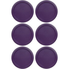 Replacement Lids fits Pyrex 2-Cup Round Glass Cover for 7200-PC Purple 6 Pack picture