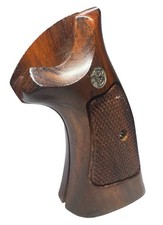 Vintage Original Smith & Wesson Target Goncalo Alves Wood S&W Sqauare Grips OEM picture