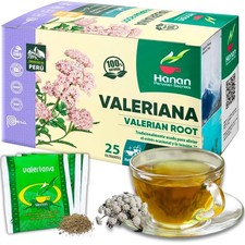 Hanan Peruvian Secrets Valeriana Herbal Tea | 100% Natural Valerian Root | 25 Te picture