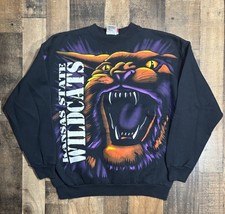 Vintage NCAA Kansas State Wildcats AOP Crewneck Size Large  picture