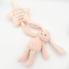 Demdaco Baby Gift Musical Pull Toy Bunny Pink Twinkle Little Star Loved Plush 9