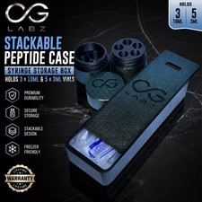 CG LABZ Peptide Storage Case 3mL 10mL Vial Holder Syringe Organizer Stackable picture