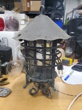 Vintage Spanish Revival Hacienda Wrought iron Hanging Light Fixture picture
