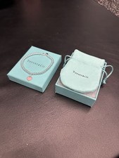 Tiffany Pink Heart Tag Bead Bracelet Silver, 18 cm picture