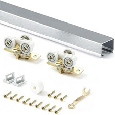 4FT Commercial Grade Sliding Pocket Door Hardware and Track Kit, Aluminum Box... picture
