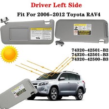 Gray Left Driver Side Sun Visor Fit For 2006-2012 Toyota RAV4 74320-42501-B2 picture