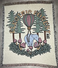 Electric Forest Music Festival 23 Tapestry Throw Blanket 58x48 Elephant Graphic picture