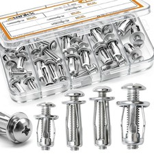 40PCS Expansion Screw Petal Nut Kit M4 M5 M6 Hollow Wall Anchor Fastener picture