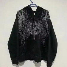 y2k Graphic Hoodie Streetwear Zip Up / Pullover Casual Sweatshirt New picture