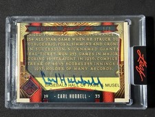 2025 Seasons In The Sun #1 / 3 Carl Hubbell Cooperstown HOF Cut Auto NUMBER 1 picture