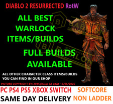 ✅PC PS4 PS5 XBOX SWITCH✅ WARLOCK ALL BEST ITEMS BUILD DIABLO 2 RESURRECTED D2R picture