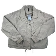 Limitless by The Limited Khaki Lightweight Zip Utility Jacket LG Womens Gorpcore picture