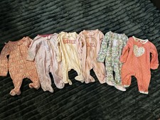 Carter's Newborn Baby Girl Sleepers Set Of 6 picture