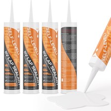 WELLUCK 4PC SelfLeveling RV Roof Sealant White EPDM Waterproof UV Caulk picture