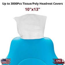 JMU 3000Pcs Dental Chair Headrest Covers Tissue Poly 10x13in White Disposable picture