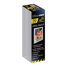 Ultra PRO 50CT 2 Piece Ultra-Clear UV Mini Snap Card Holders With Snap Tight picture