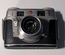 Vintage Kodak Signet 35 Camera 44mm f/3.5 Lens w/ Leather Case & Flash Unit picture