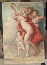Old Master antique Flemish painting oak panel after  Peter Paul Rubens picture
