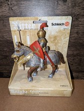 Schleich 70017 Knight with Lance Red Fleur de Lis Shield Mounted Figure NIB picture