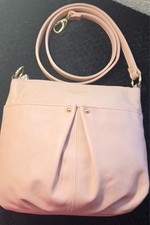 Tignanello Pink Medium Crescent Shoulder Bag Magnetic Closure, Inner Pockets picture