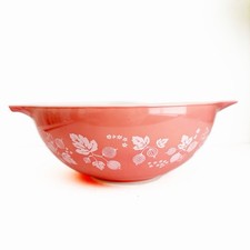 Vintage Pyrex Pink Gooseberry 444 Cinderella Mixing Bowl 4 Qt picture