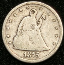1875-CC TWENTY CENT PIECE picture