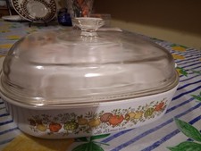 VTG Corning Ware Spice Of Life La Romarin Casserole A-10-B Pyrex Lid A-12-C Set picture
