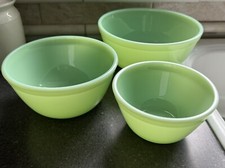 Mosser Glass - Set of 3 - JADE JADEITE GREEN Mixing Bowl Set (20oz, 40oz, 60oz) picture